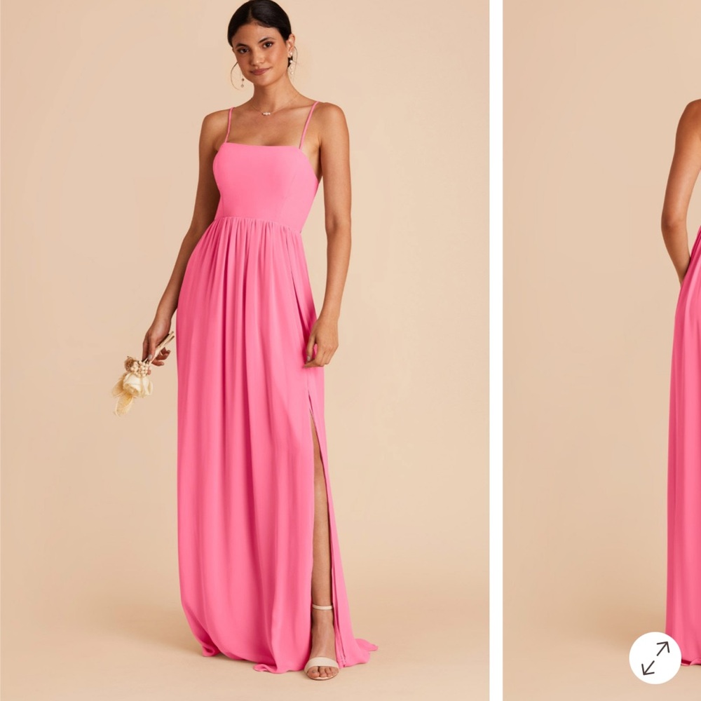 Elegant Pink Off-Shoulder Maxi Dress - Picture 2 of 4